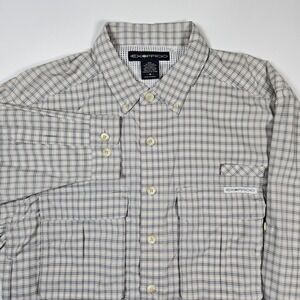 Exofficio‎ Mens Work Shirt Medium M Vented zip pocket Button hiking Outdoor